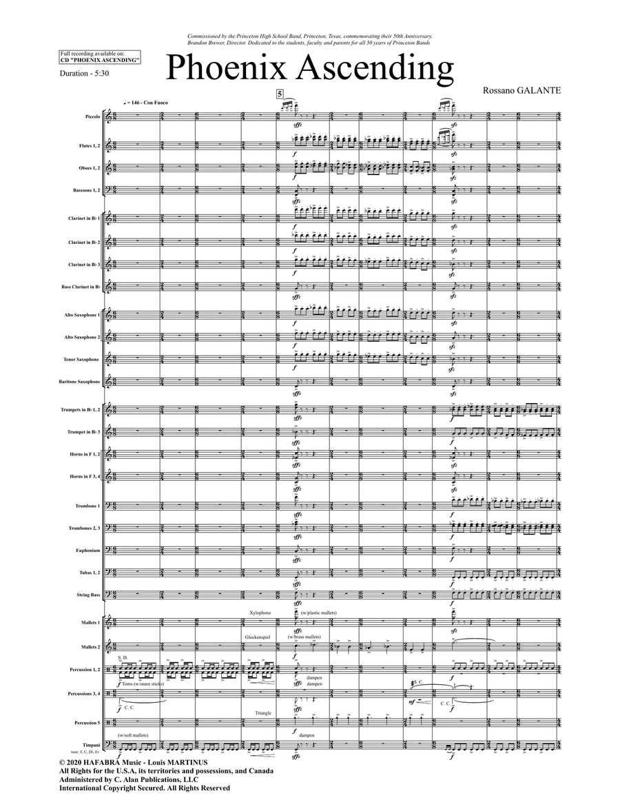 Phoenix Ascending Phoenix Ascending Concert Band scores gallery preview page 2