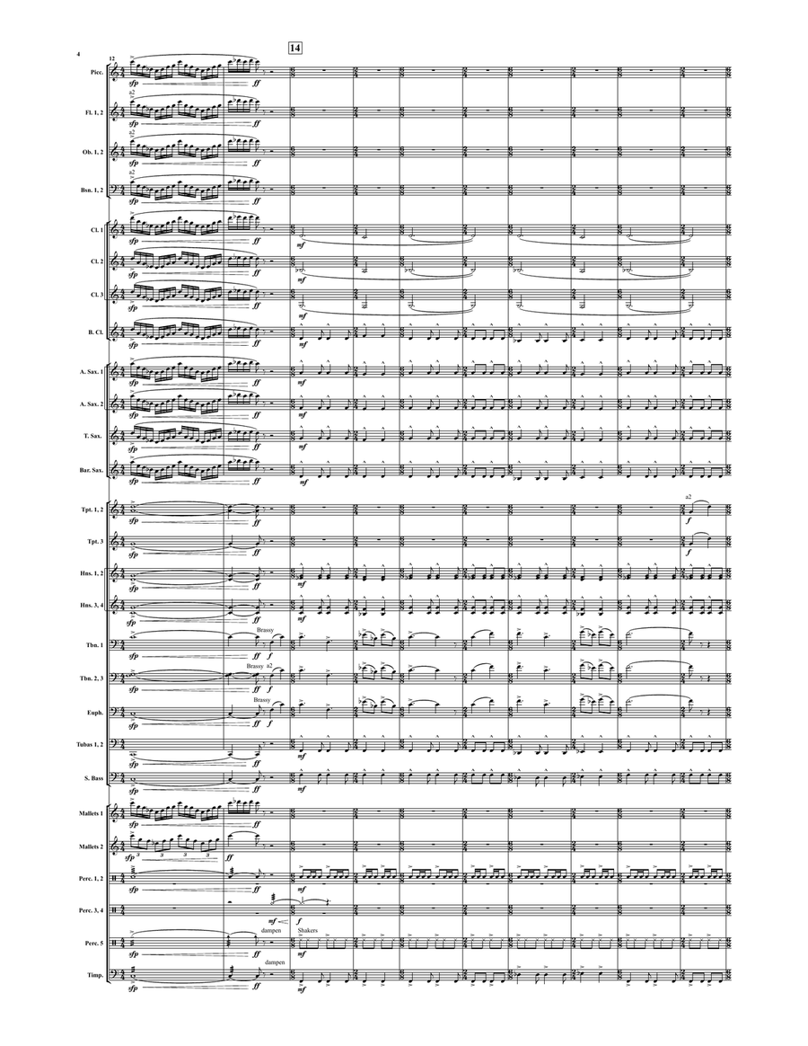 Phoenix Ascending (score only) Concert Band scores gallery preview page 3