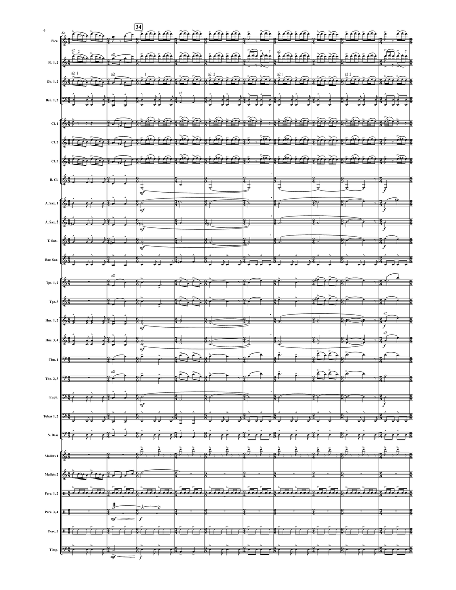 Phoenix Ascending (score only) Concert Band scores gallery preview page 5