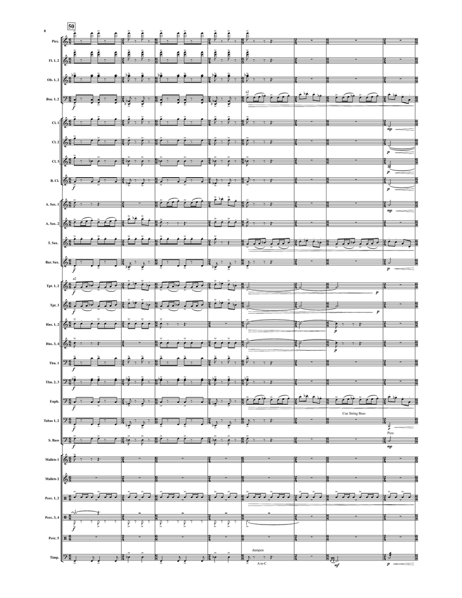 Phoenix Ascending (score only) Concert Band scores gallery preview page 7