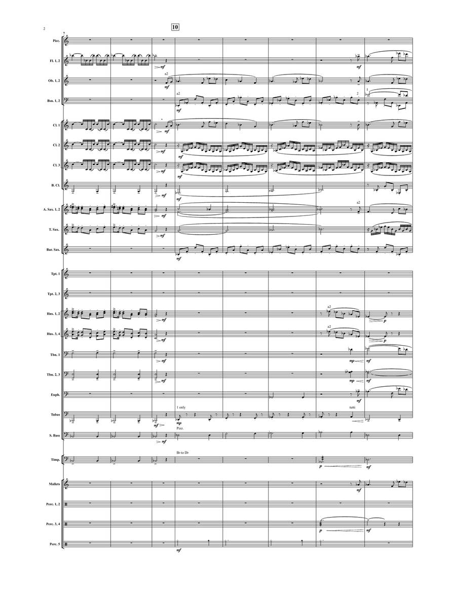 The Rings of Saturn (score only) Concert Band scores gallery preview page 3