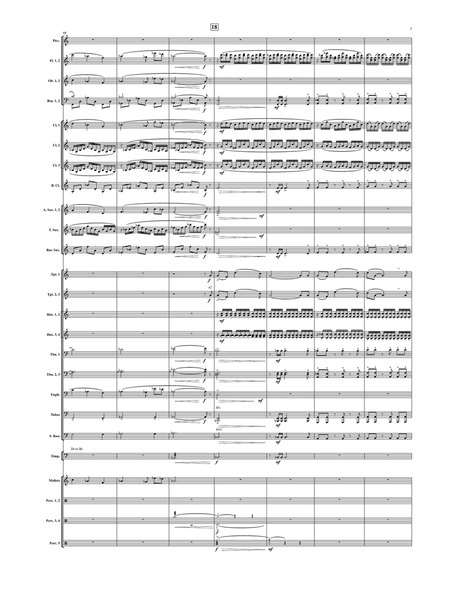 The Rings of Saturn (score only) Concert Band scores gallery preview page 4