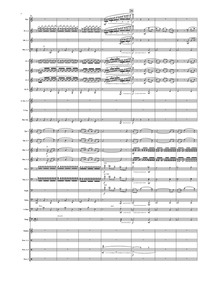 The Rings of Saturn (score only) Concert Band scores gallery preview page 5