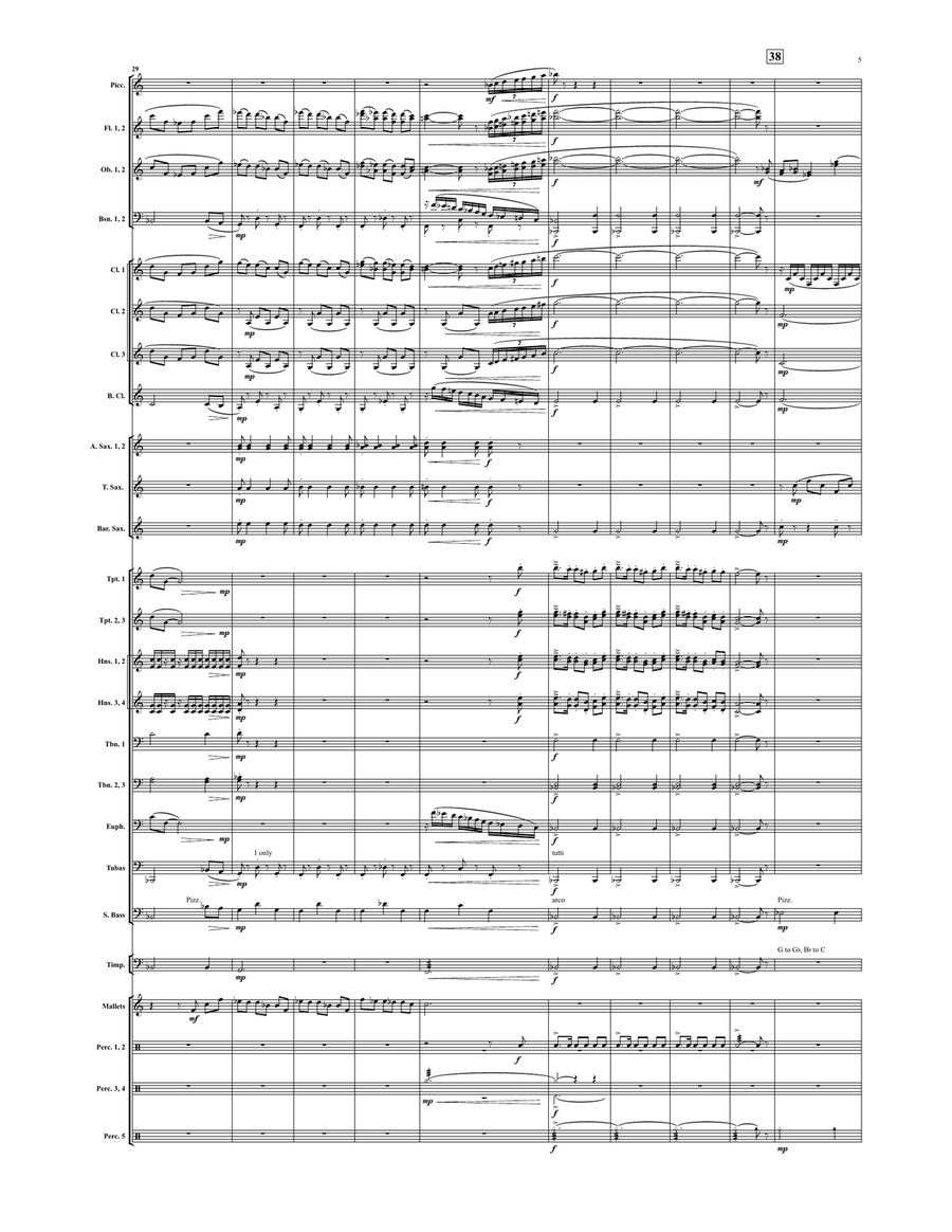 The Rings of Saturn (score only) Concert Band scores gallery preview page 6