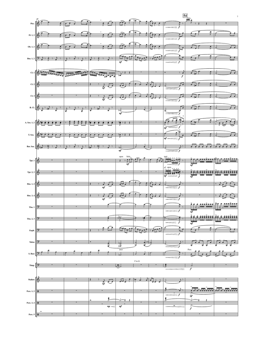 The Rings of Saturn (score only) Concert Band scores gallery preview page 8