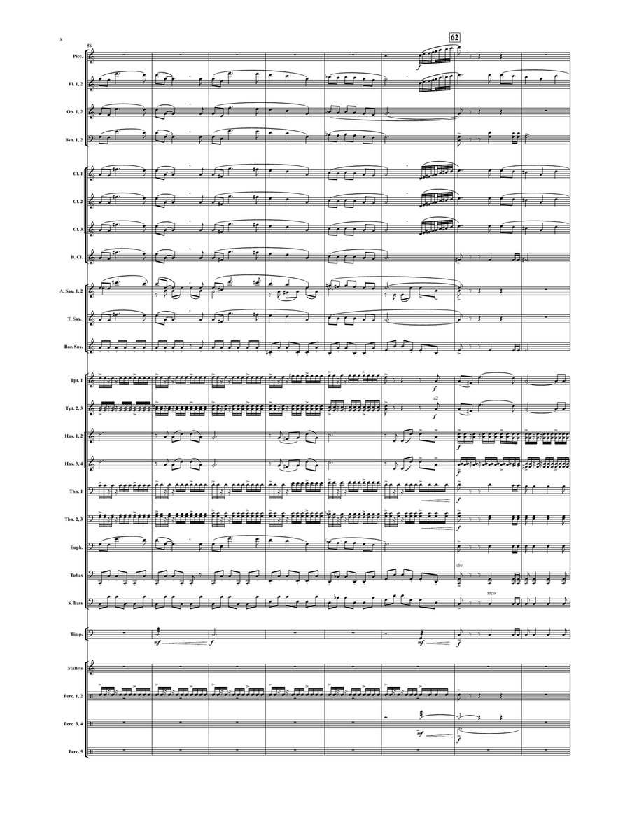 The Rings of Saturn (score only) Concert Band scores gallery preview page 9