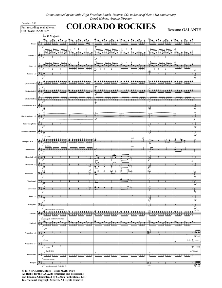 Colorado Rockies Colorado Rockies Concert Band scores gallery preview page 2