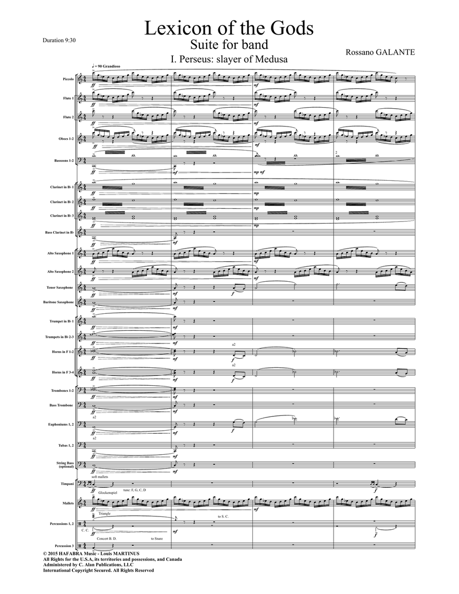 Lexicon of the Gods (score only) Concert Band scores gallery preview page 2