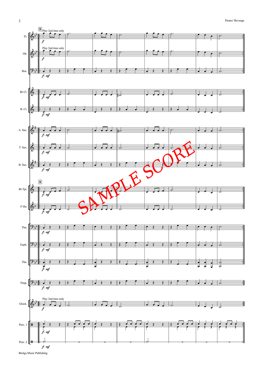 Pirates' Revenge Pirates' Revenge Concert Band scores gallery preview page 3