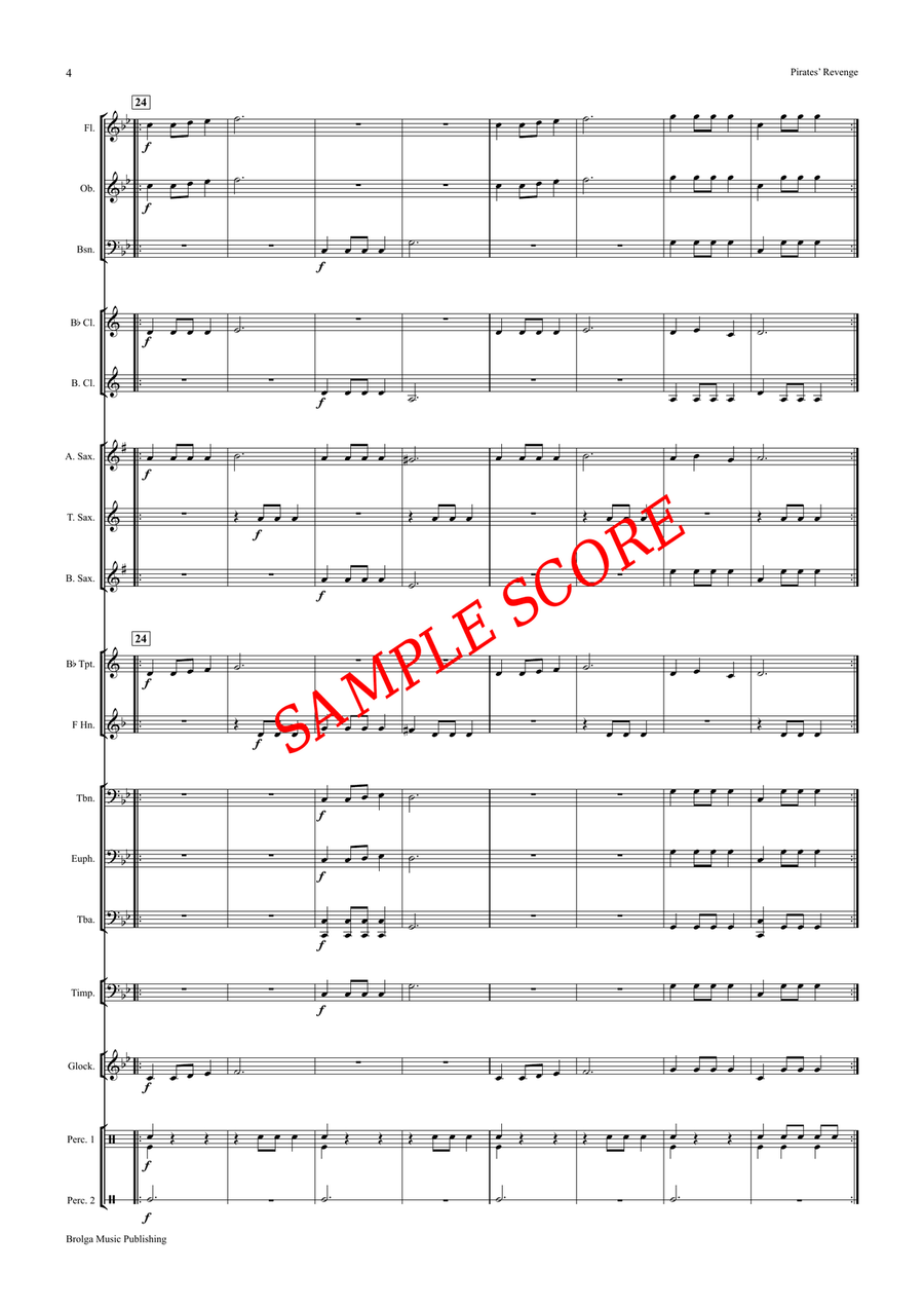 Pirates' Revenge Pirates' Revenge Concert Band scores gallery preview page 5