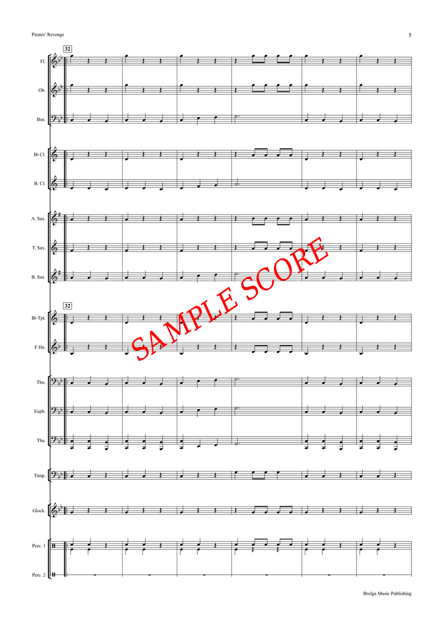 Pirates' Revenge Pirates' Revenge Concert Band scores gallery preview page 6