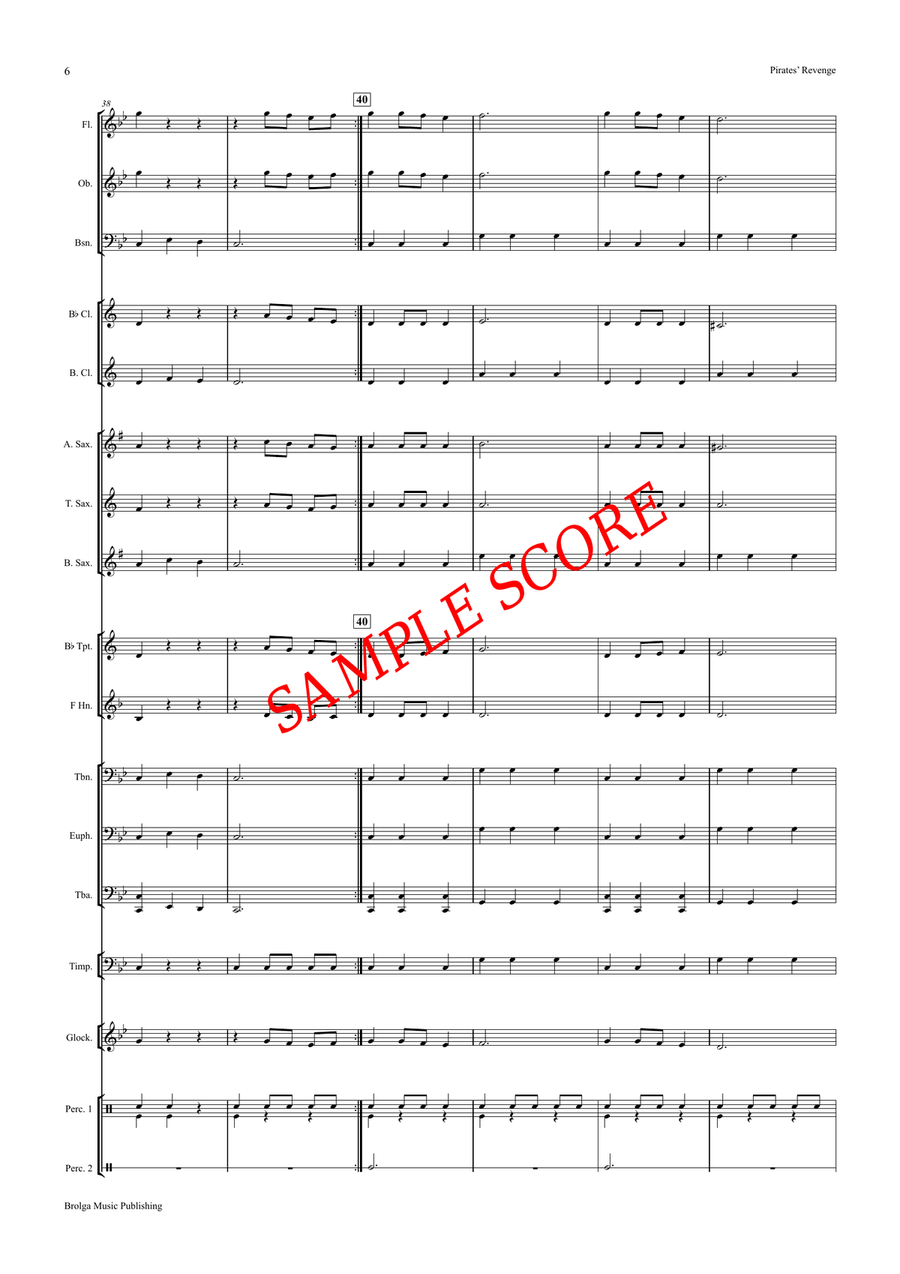 Pirates' Revenge Pirates' Revenge Concert Band scores gallery preview page 7