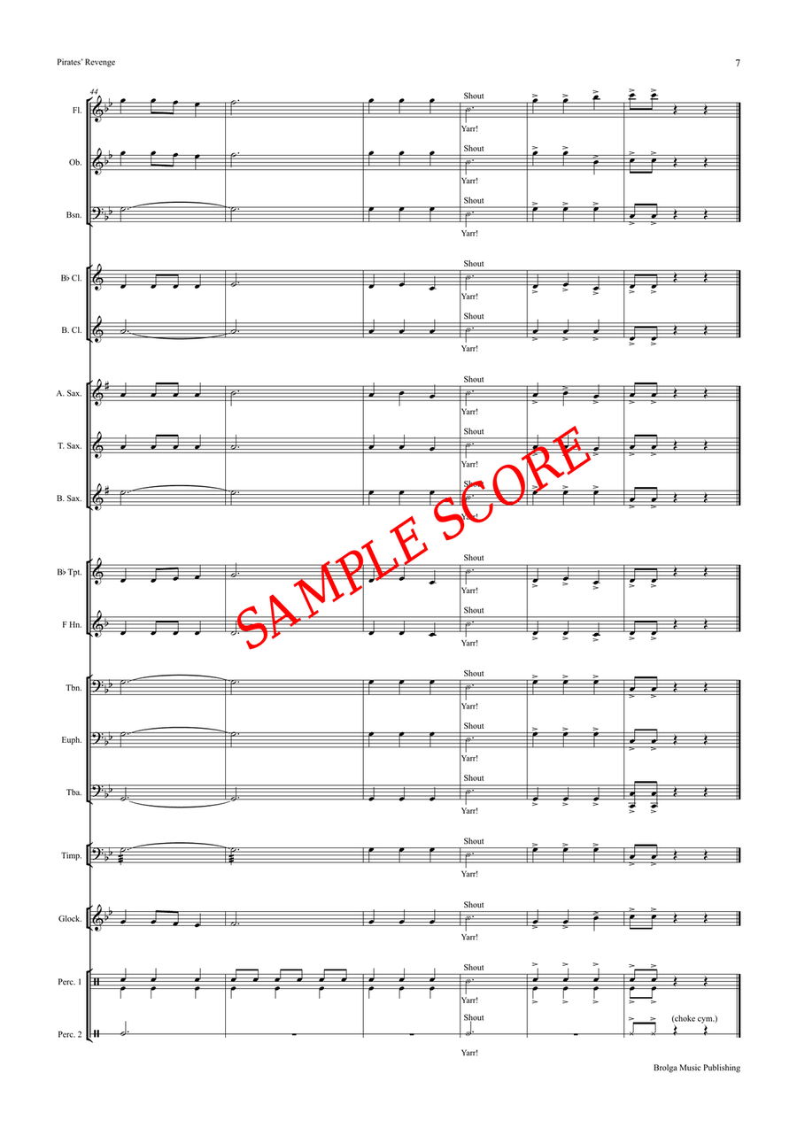 Pirates' Revenge Pirates' Revenge Concert Band scores gallery preview page 8