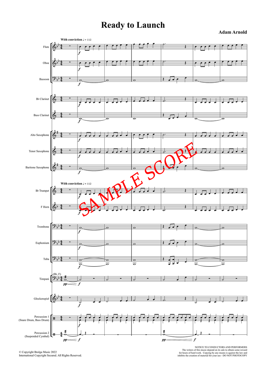 Ready to Launch (score only) Concert Band scores gallery preview page 2