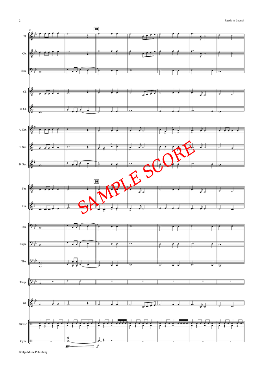 Ready to Launch (score only) Concert Band scores gallery preview page 3