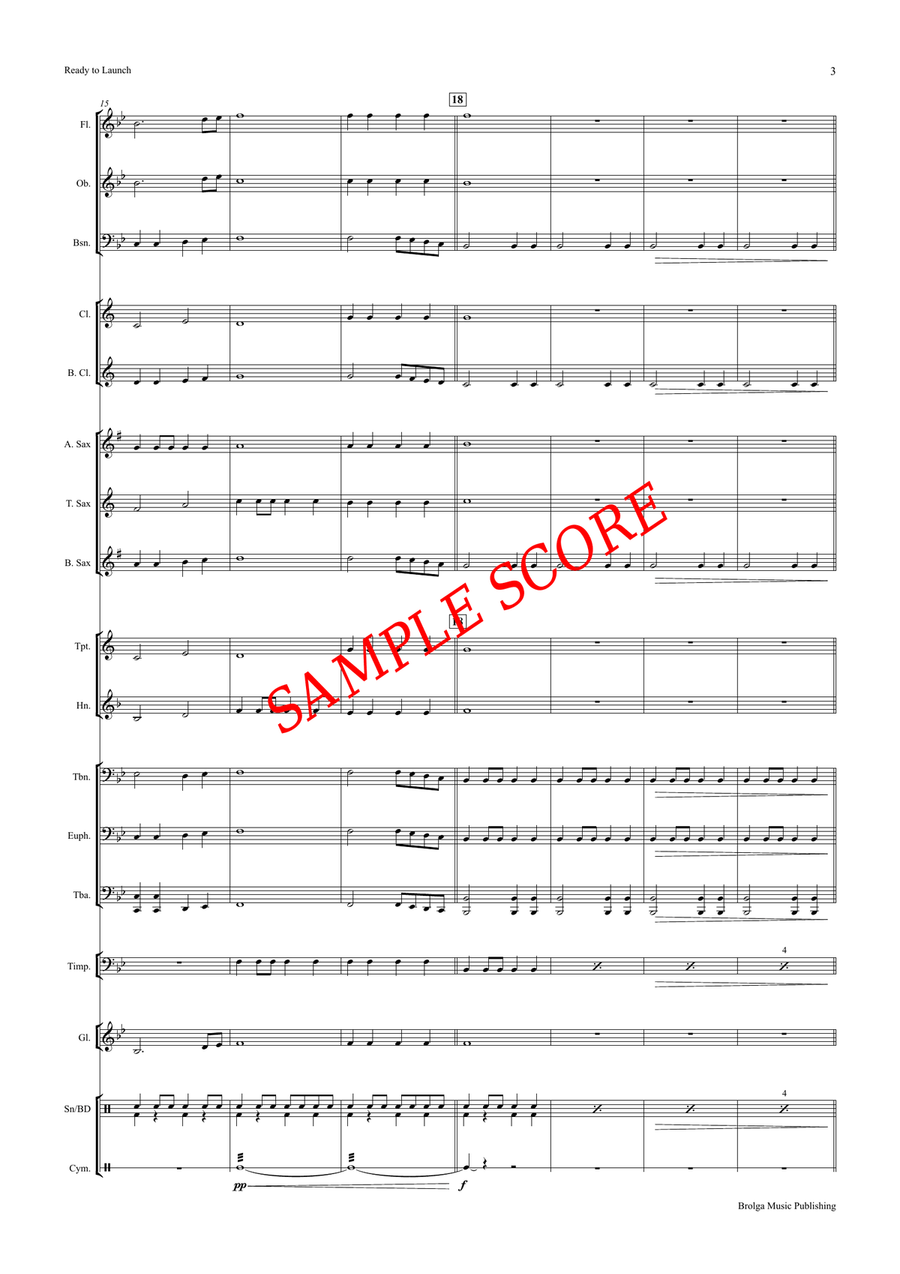 Ready to Launch (score only) Concert Band scores gallery preview page 4
