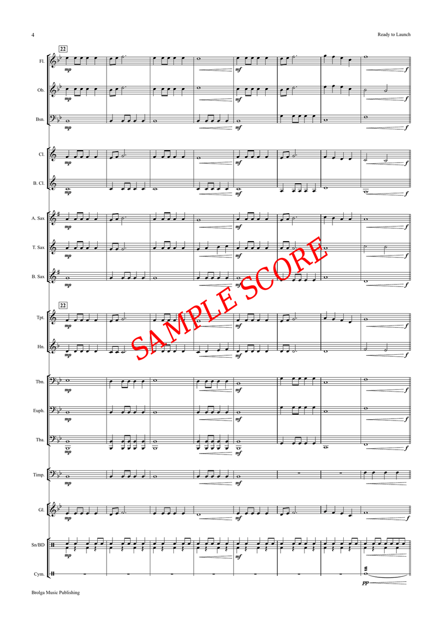 Ready to Launch (score only) Concert Band scores gallery preview page 5