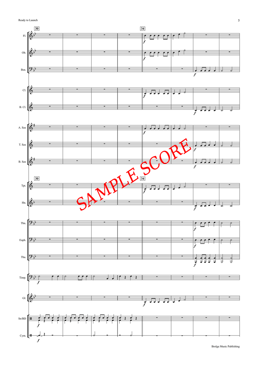 Ready to Launch (score only) Concert Band scores gallery preview page 6