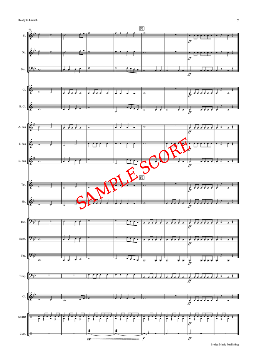 Ready to Launch (score only) Concert Band scores gallery preview page 8