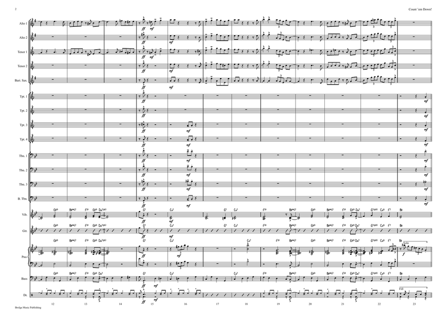 Count 'em Down (score only) Jazz Ensemble scores gallery preview page 4