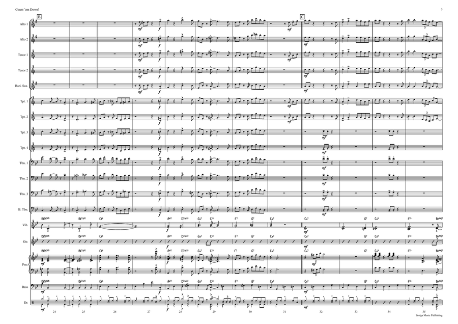 Count 'em Down (score only) Jazz Ensemble scores gallery preview page 5
