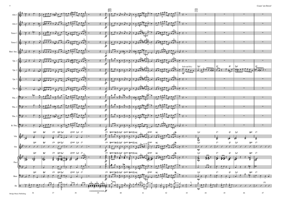 Count 'em Down (score only) Jazz Ensemble scores gallery preview page 6
