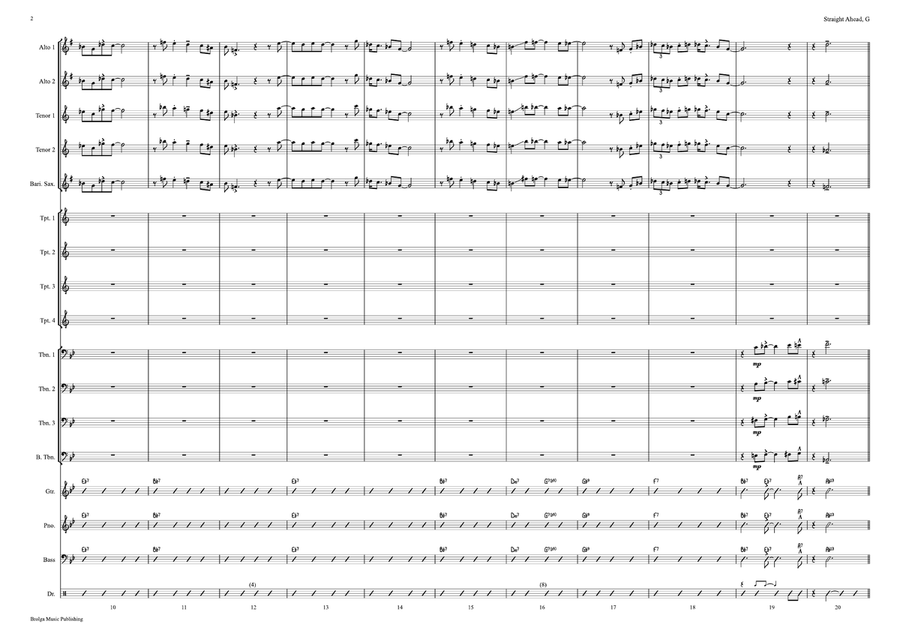 Straight Ahead, G Jazz Ensemble - Sheet Music page 3