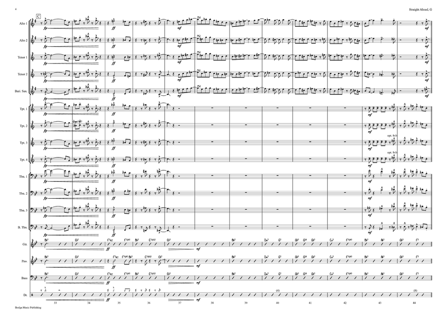 Straight Ahead, G Jazz Ensemble - Sheet Music page 5