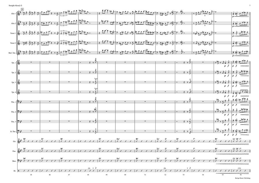 Straight Ahead, G Jazz Ensemble - Sheet Music page 6