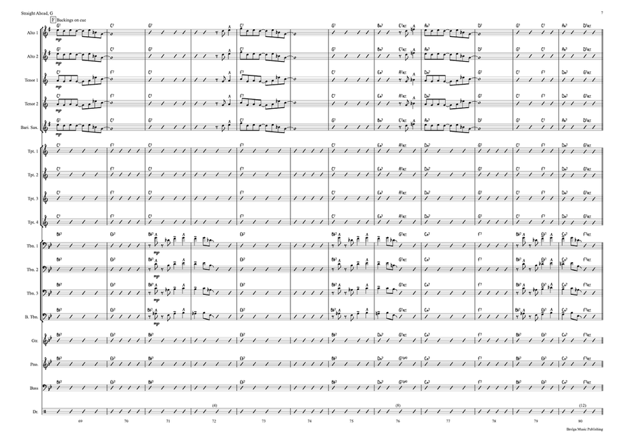 Straight Ahead, G Jazz Ensemble - Sheet Music page 8