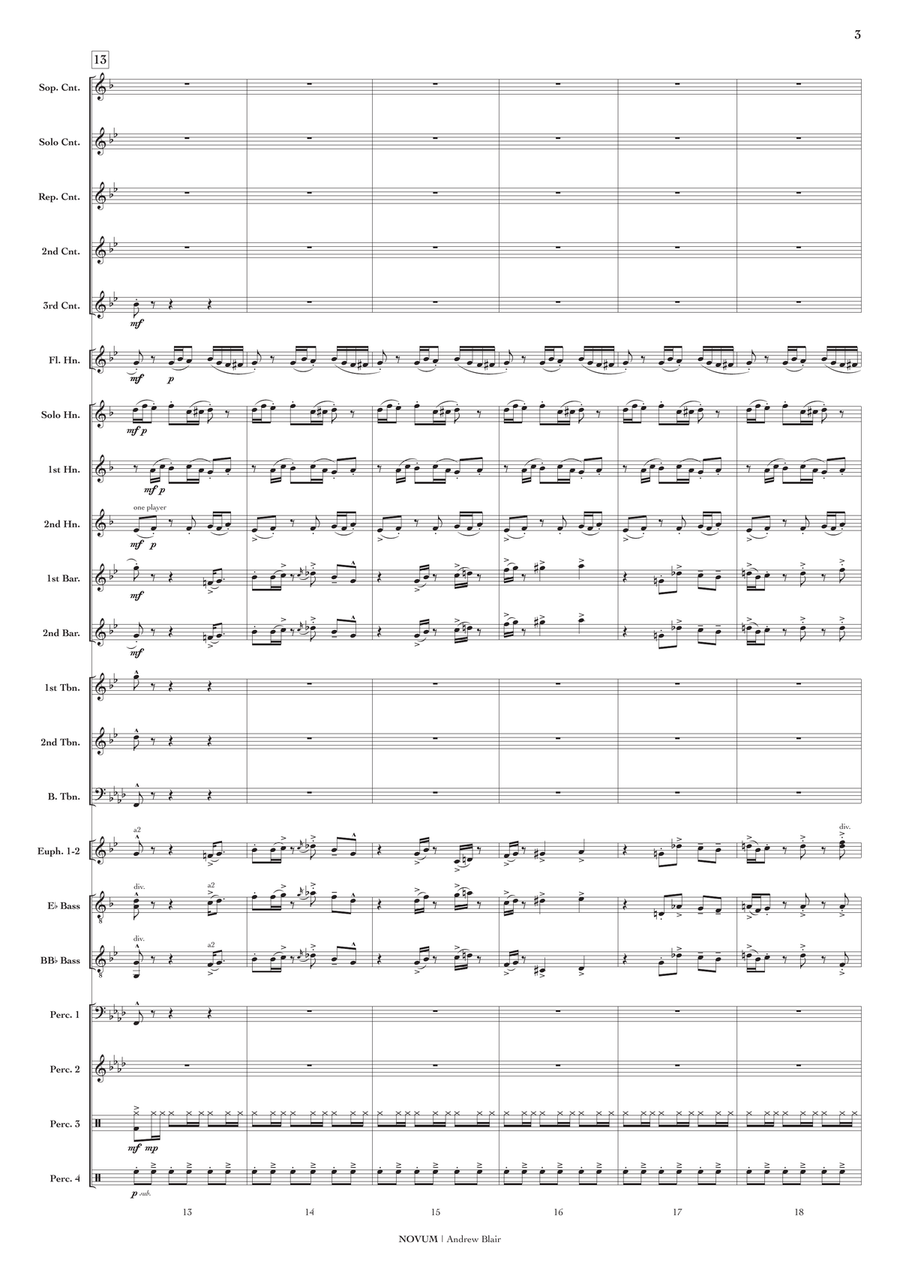 Novum (conductor's score) Brass Band scores gallery preview page 4