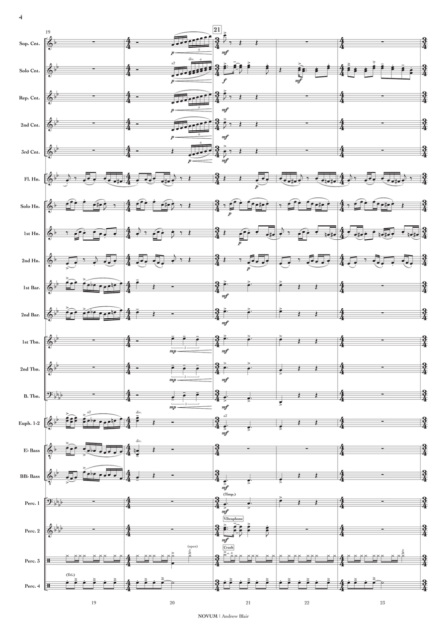 Novum (conductor's score) Brass Band scores gallery preview page 5