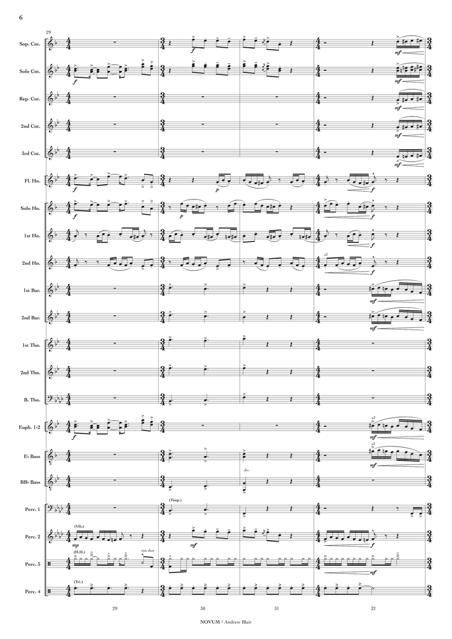 Novum (conductor's score) Brass Band scores gallery preview page 7