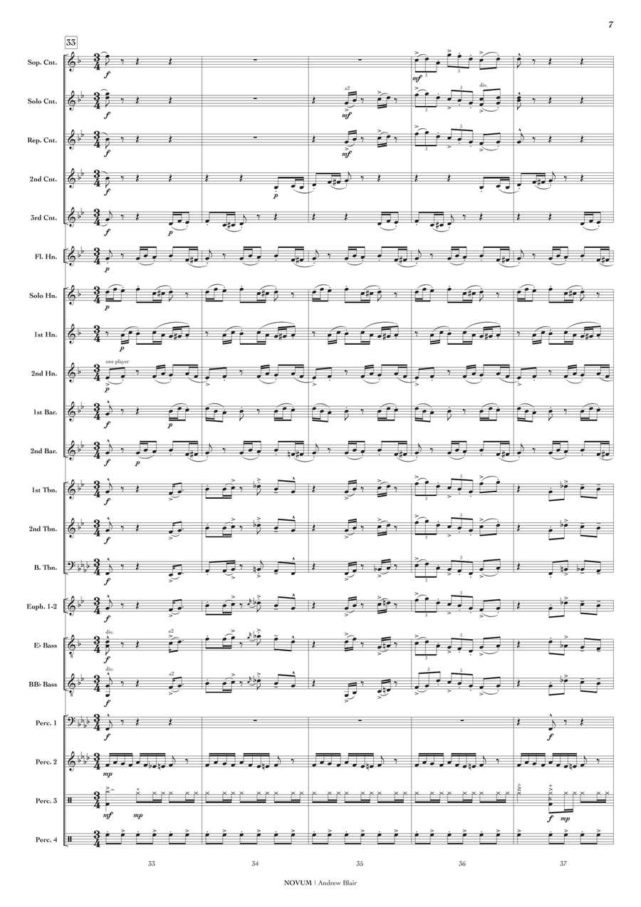 Novum (conductor's score) Brass Band scores gallery preview page 8