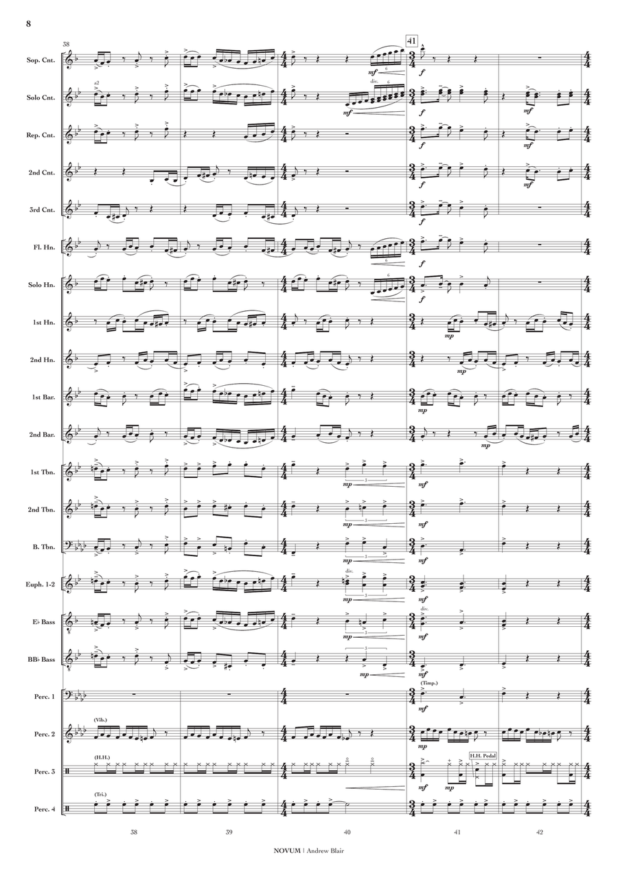 Novum (conductor's score) Brass Band scores gallery preview page 9