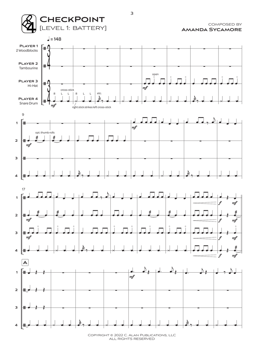 Ready Player 4 Ready Player 4 Percussion Ensemble scores gallery preview page 3