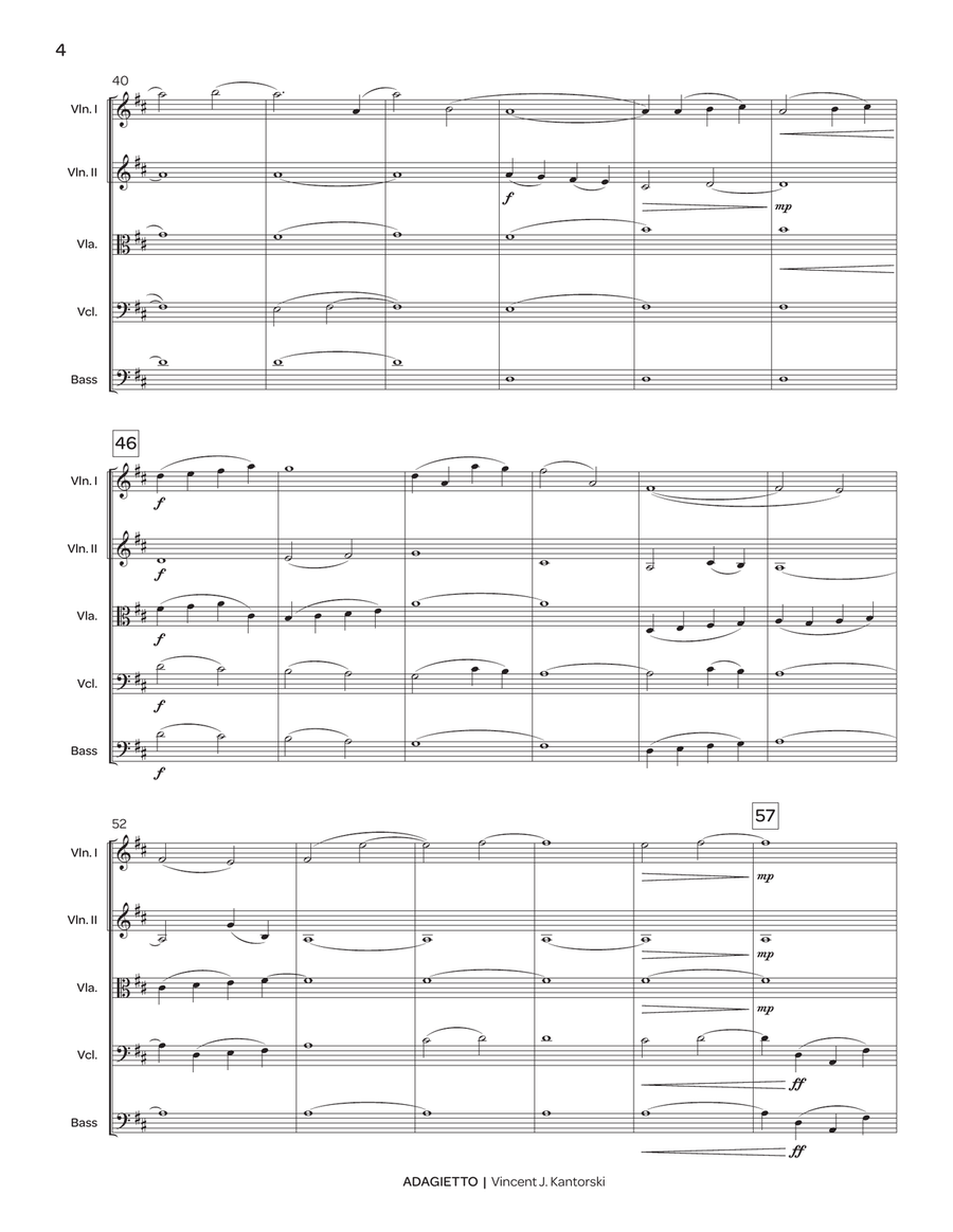 Adagietto for String Orchestra (score only) String Orchestra scores gallery preview page 4