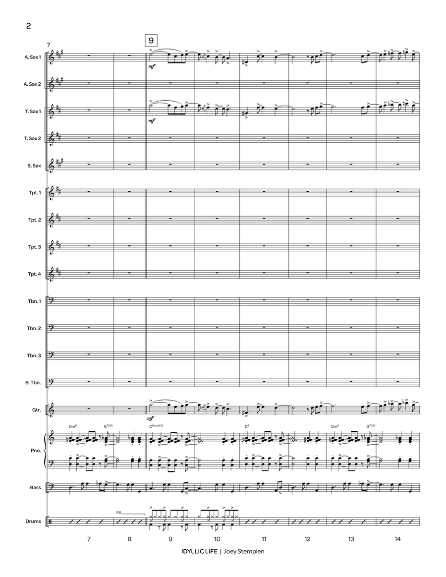 Idyllic Life Idyllic Life Jazz Ensemble scores gallery preview page 3