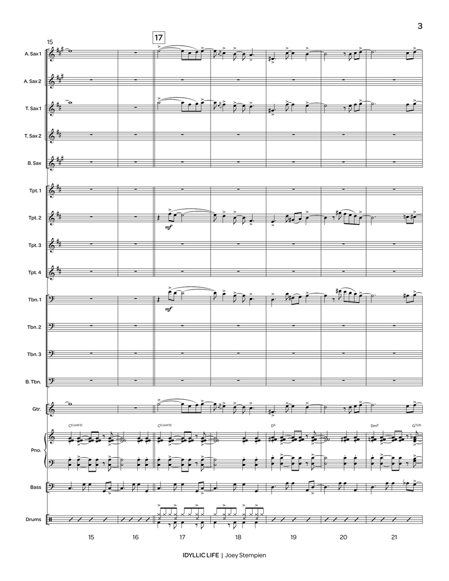 Idyllic Life Idyllic Life Jazz Ensemble scores gallery preview page 4