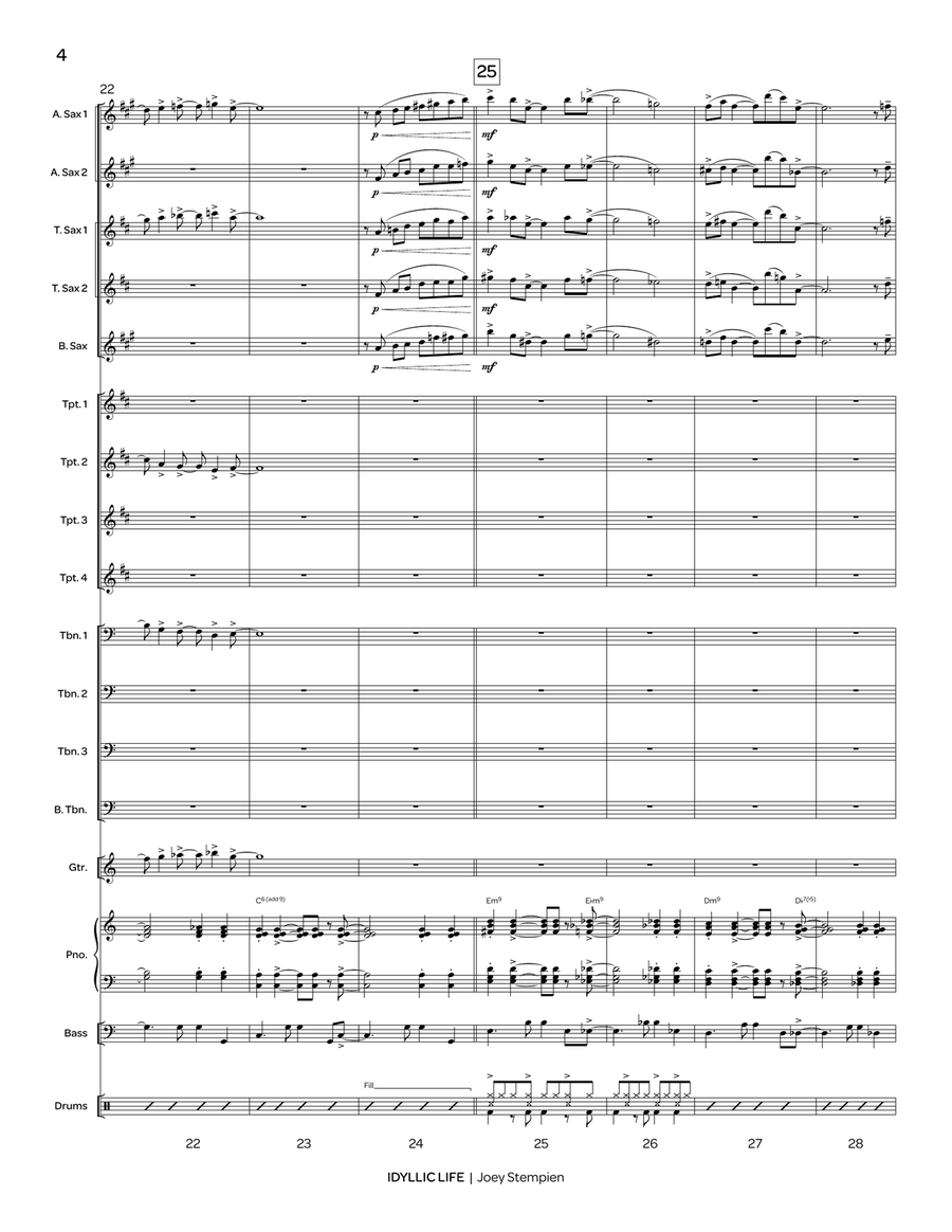 Idyllic Life Idyllic Life Jazz Ensemble scores gallery preview page 5
