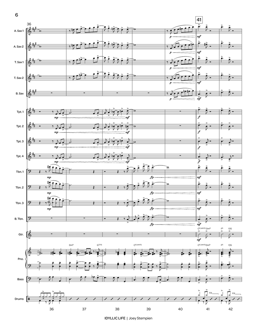 Idyllic Life Idyllic Life Jazz Ensemble scores gallery preview page 7