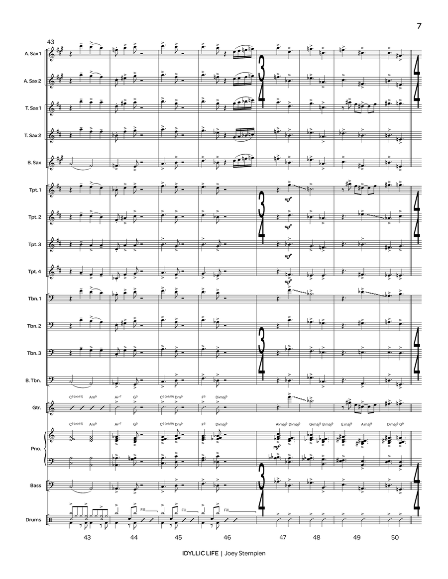 Idyllic Life Idyllic Life Jazz Ensemble scores gallery preview page 8