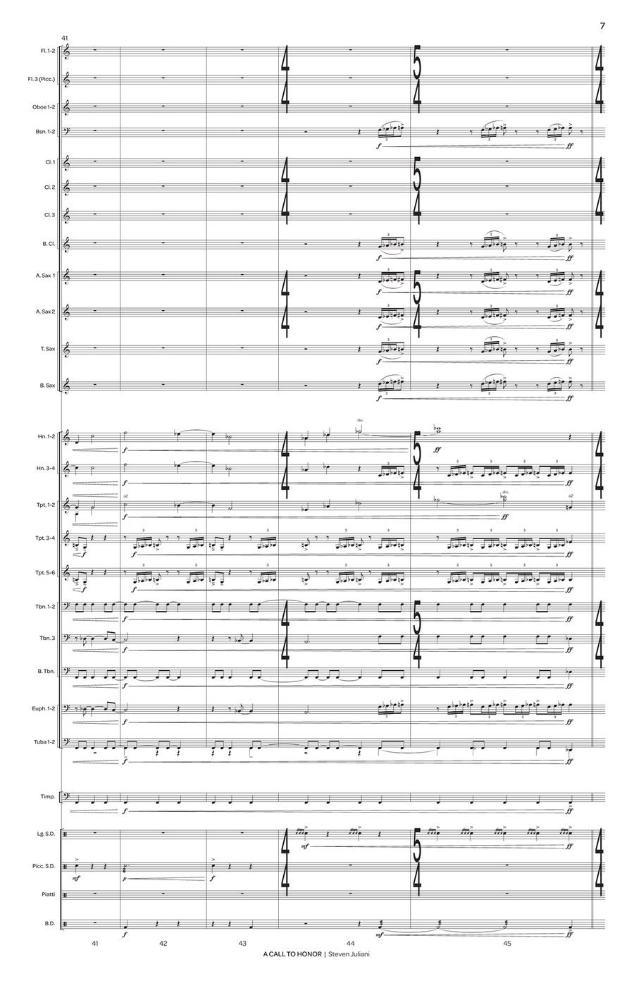Call to Honor, A (score only) Concert Band scores gallery preview page 8