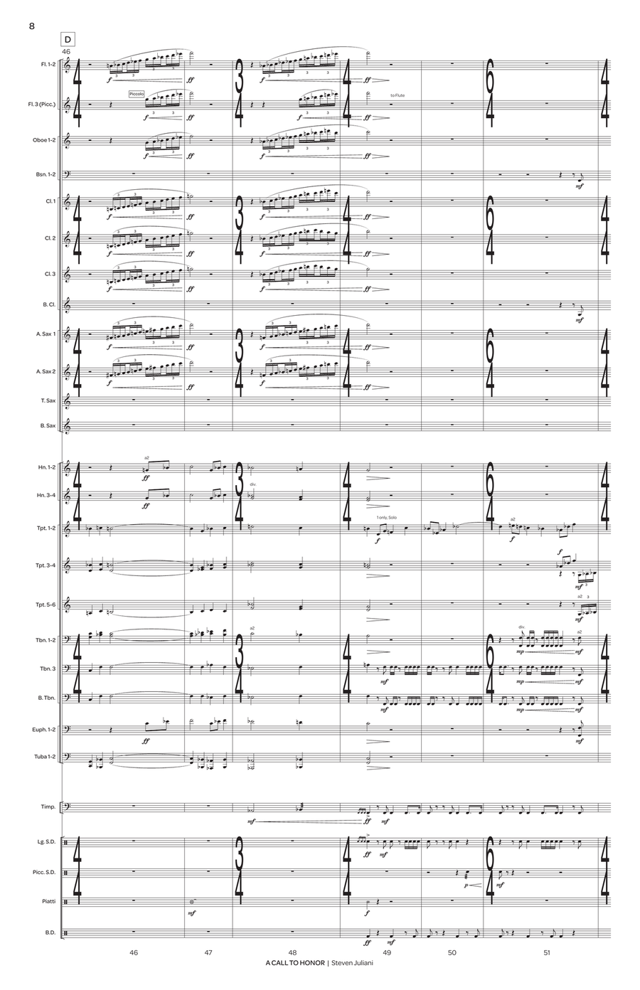 Call to Honor, A (score only) Concert Band scores gallery preview page 9