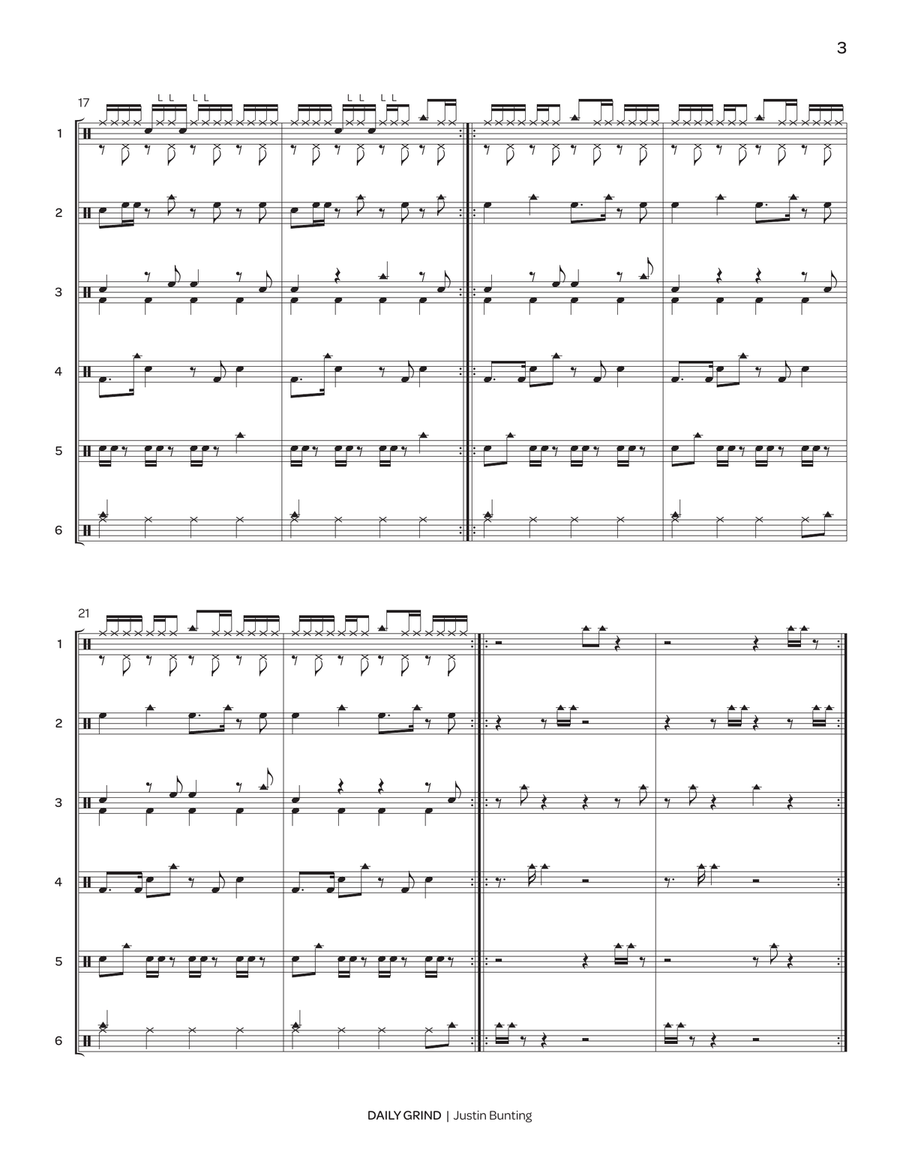 Daily Grind Daily Grind Percussion Ensemble scores gallery preview page 5