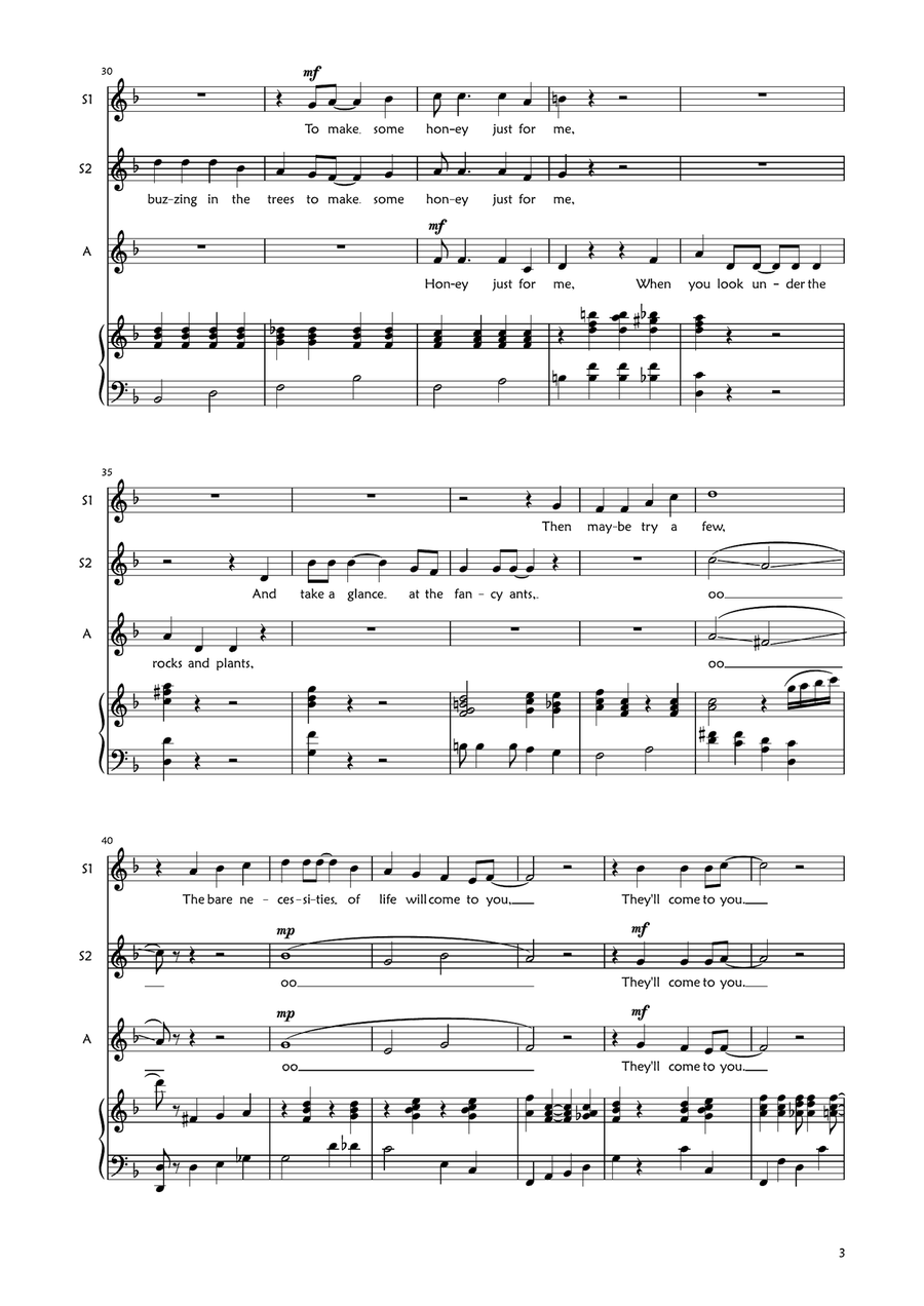 Medley: The Bare Necessities with Trust In Me (The Python's Song), Colonel Hathi's March (The Ele... SSA scores gallery preview page 3