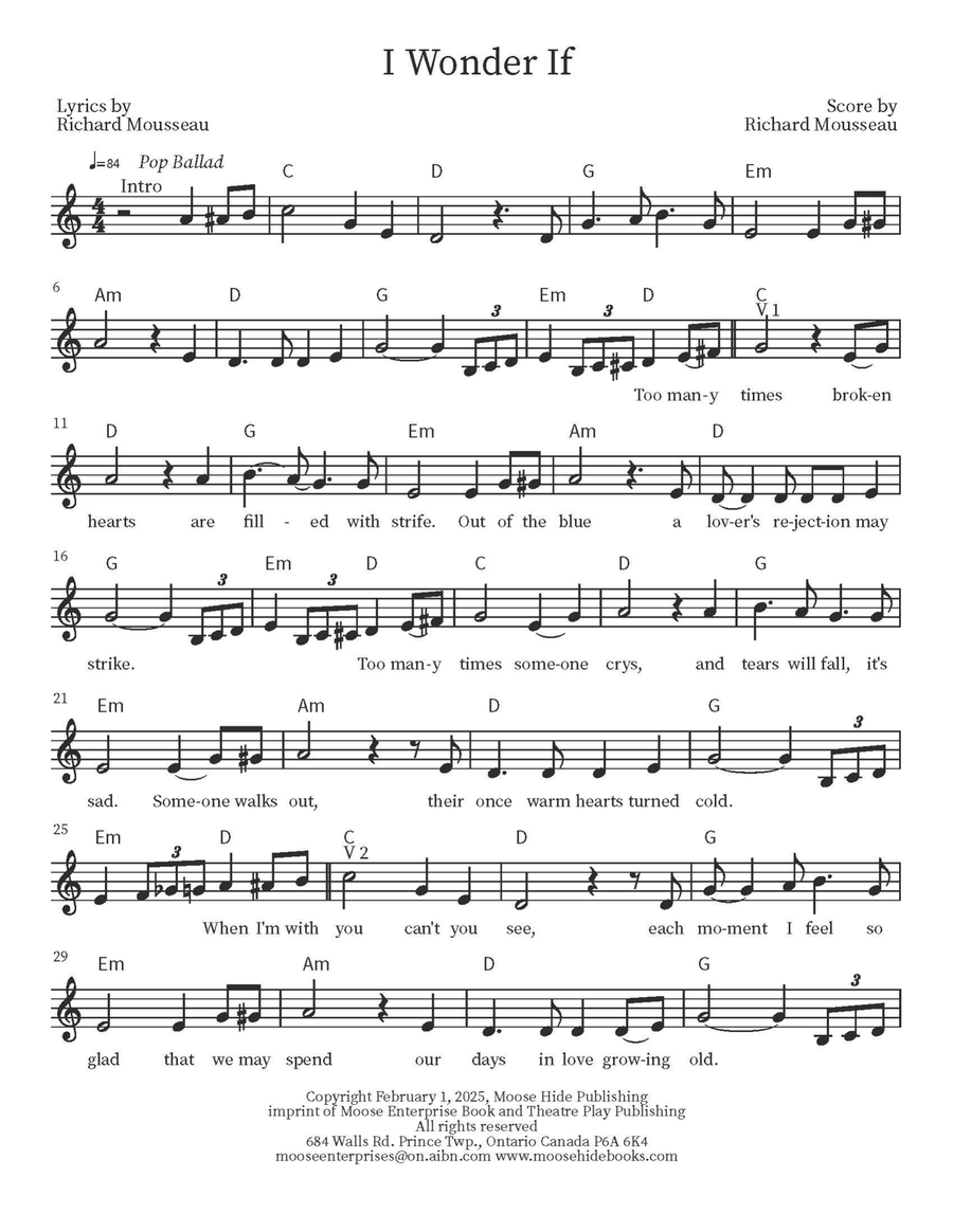 I Wonder If I Wonder If Acoustic Guitar scores gallery preview page 2