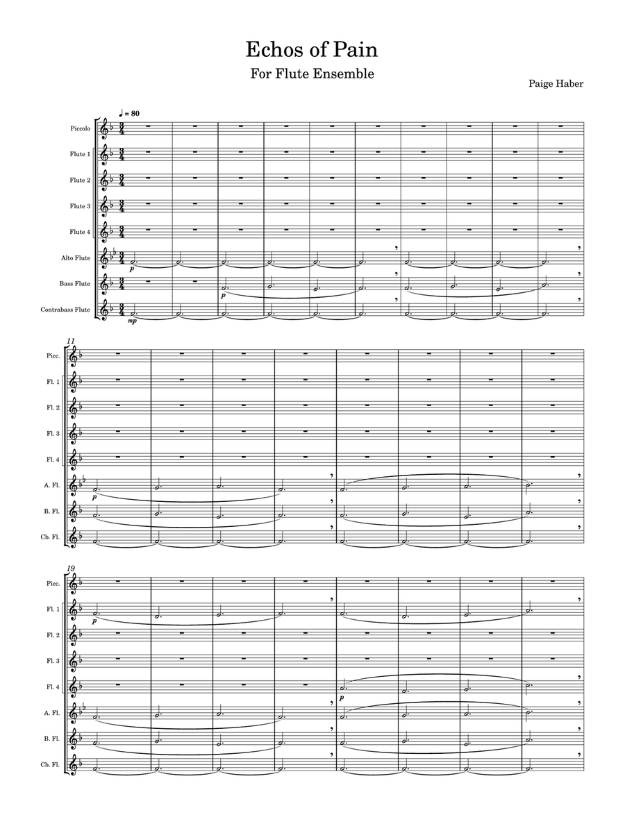 Echos of Pain Woodwind Ensemble scores gallery preview page 3