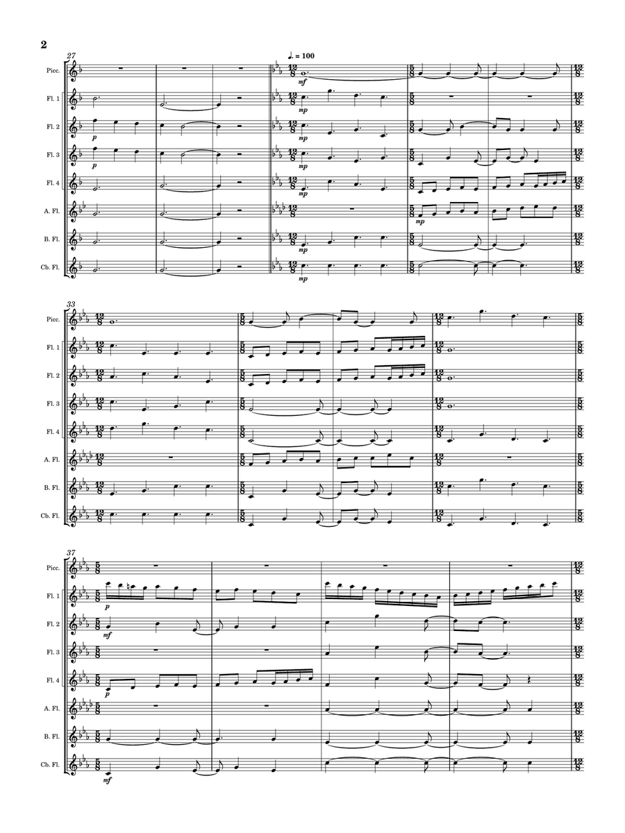 Echos of Pain Woodwind Ensemble scores gallery preview page 4