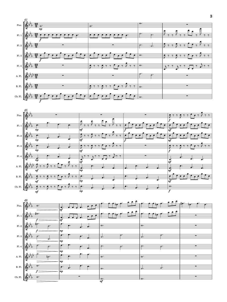 Echos of Pain Woodwind Ensemble scores gallery preview page 5
